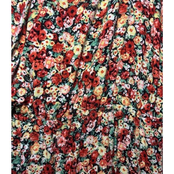 American Rag Mini Dress Women’s Size Medium Boho Floral Print Faux Wrap - Picture 6 of 16